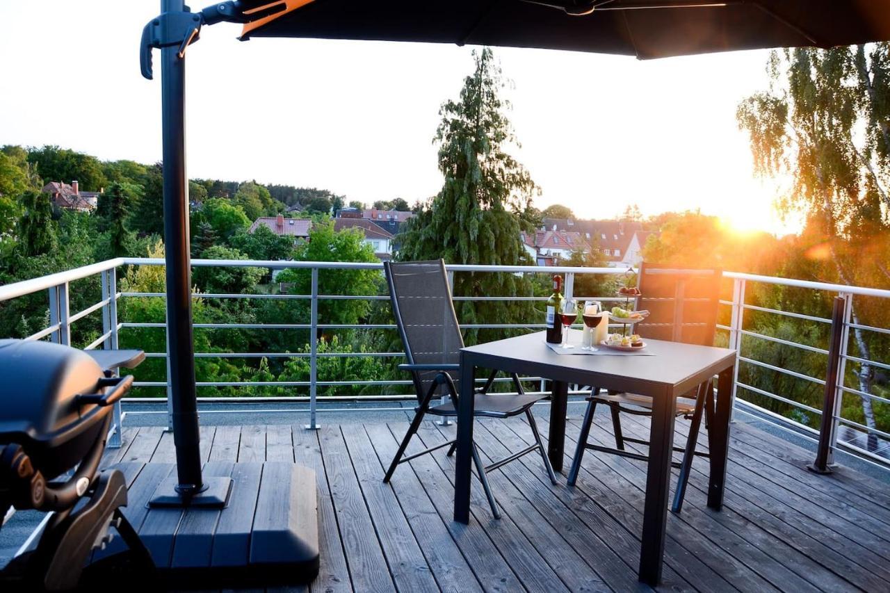 Ferienwohnung Weitblick-Loft Mit Terrasse Rostock Exterior foto